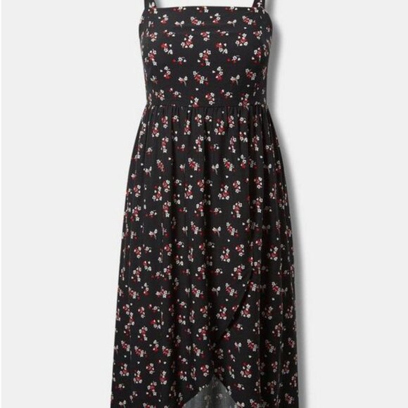 Tea Length Challis Square Neck Dress (Size 3X) - Picture 5 of 9